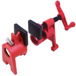 H-Style 3/4 in. Black Pipe Clamp Fixture Set by BESSEY
