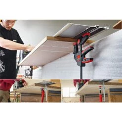 6 in. Tracksaw Clamp with 2-3.8 in. Throat Depth (2-Pack) by BESSEY -Bessey Sales bessey clamp sets ezr set a0 1000