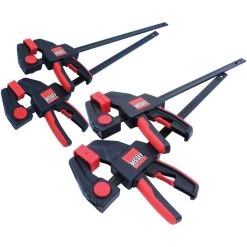 Trigger Clamp Set Containing 2 Each of EHKM06 and EHKL12 (4-Piece) by BESSEY