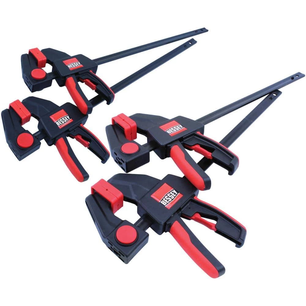 Trigger Clamp Set Containing 2 Each of EHKM06 and EHKL12 (4-Piece) by BESSEY 1 Trigger Clamp Set Containing 2 Each of EHKM06 and EHKL12 (4-Piece) by BESSEY