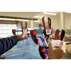 EZS 18 in. Capacity 1-Hand Trigger Clamp with 3-1/2 in. Throat Depth by BESSEY -Bessey Sales bessey clamps ezs45 8 1d 1000