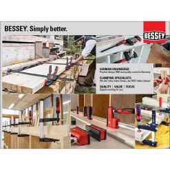 RSC Series 12 in. Capacity Vibration Resistant All-Steel Clamp with 5-1/2 in. Throat Depth by BESSEY -Bessey Sales bessey clamps rsc 12 40 1000