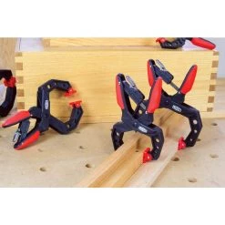 4 in. Capacity Square Jawed Ratcheting Hand Clamp with 3 in. Throat Depth by BESSEY -Bessey Sales bessey clamps xcrg4 4f 1000