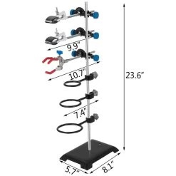 6 PCS Laboratory Grade Metalware Set Premium Iron Material Lab Support Stand Set for Schools by VEVOR -Bessey Sales black stainless steel look vevor multi tools syzlsb6jtsyszj001v0 76 1000