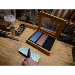 Diamond Whetstone Models Sharpening Stone for Knives, Chisels in Bamboo Box by DMT -Bessey Sales dmt sharpening stones 20062 1f 1000