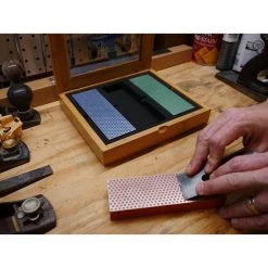 Diamond Whetstone Models Sharpening Stone for Knives, Chisels in Bamboo Box by DMT -Bessey Sales dmt sharpening stones 20062 44 1000