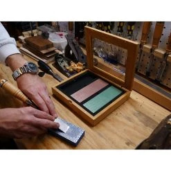 Diamond Whetstone Models Sharpening Stone for Knives, Chisels in Bamboo Box by DMT -Bessey Sales dmt sharpening stones 20062 4f 1000