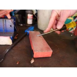 6 in. Diamond Whetstone Bench Stone with Rubber Feet by DMT -Bessey Sales dmt sharpening stones 6fine 1f 1000