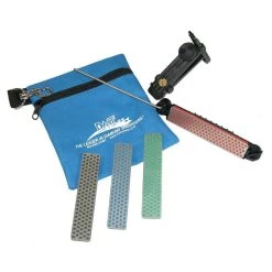 Aligner Diamond Sharpening Handheld Sharpener Kit, Four 4 in. Stones E,F,C,X with Pouch by DMT