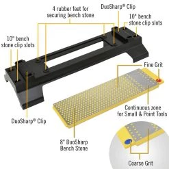 8 in. DuoSharp Plus Bench Stone Fine/Coarse with Base by DMT -Bessey Sales dmt sharpening stones wm8fc wb 44 1000