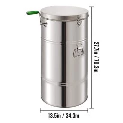 2 Frame Manual Honey Extractor Bee Extractor Honeycomb Spinner Crank Stainless Steel Beekeeping Equipment by VEVOR -Bessey Sales silver vevor multi tools lxxsdymj000000001v0 76 1000
