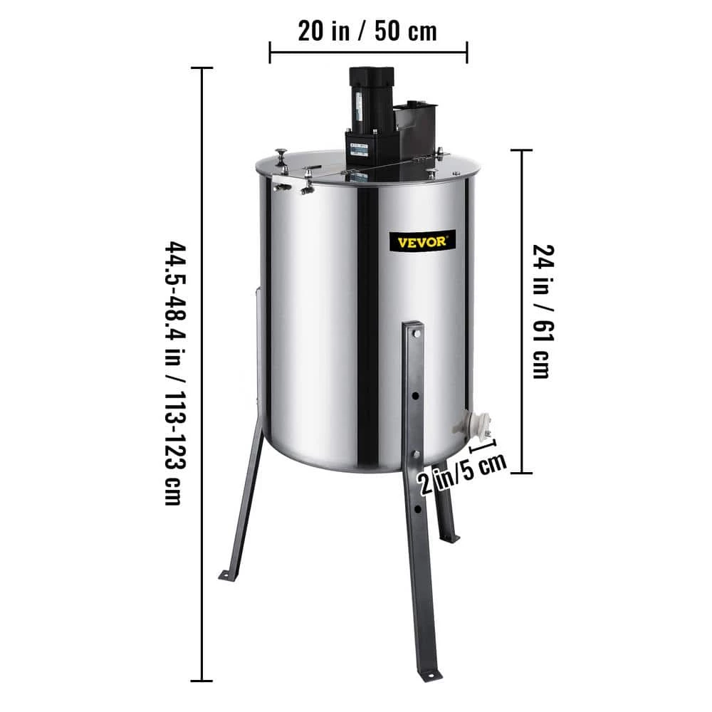 Electric Honey Extractor Separator 4-Frame Bee Extractor Stainless Steel Honeycomb Spinner Apiary Centrifuge Equipment by VEVOR 9 Electric Honey Extractor Separator 4-Frame Bee Extractor Stainless Steel Honeycomb Spinner Apiary Centrifuge Equipment by VEVOR - Image 9