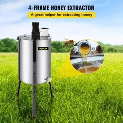 Electric Honey Extractor Separator 4-Frame Bee Extractor Stainless Steel Honeycomb Spinner Apiary Centrifuge Equipment by VEVOR 13 Electric Honey Extractor Separator 4-Frame Bee Extractor Stainless Steel Honeycomb Spinner Apiary Centrifuge Equipment by VEVOR -Bessey Sales silver vevor multi tools s 4xxddymj0000001v1 c3 1000