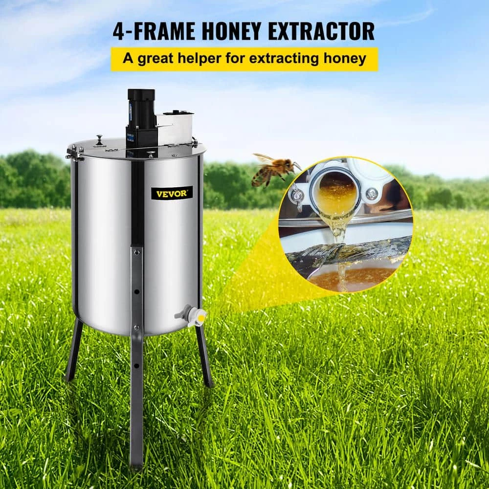 Electric Honey Extractor Separator 4-Frame Bee Extractor Stainless Steel Honeycomb Spinner Apiary Centrifuge Equipment by VEVOR 4 Electric Honey Extractor Separator 4-Frame Bee Extractor Stainless Steel Honeycomb Spinner Apiary Centrifuge Equipment by VEVOR - Image 4