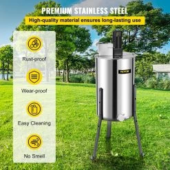 3 Frames Electric Extractor Spinner Bee Honey Extraction Separator Stainless Steel Beekeeping Equipment with Sta by VEVOR -Bessey Sales silver vevor multi tools sxxddymj000000001v1 1f 1000