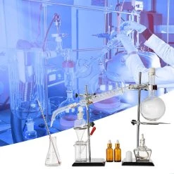 Distillation Apparatus Kit 0.52 Qt. Essential Oil Distillation Equipment for Research Centers or Teaching Places by VEVOR -Bessey Sales stainless steel look clear vevor multi tools syzlsb0 5ljytl001v0 31 1000