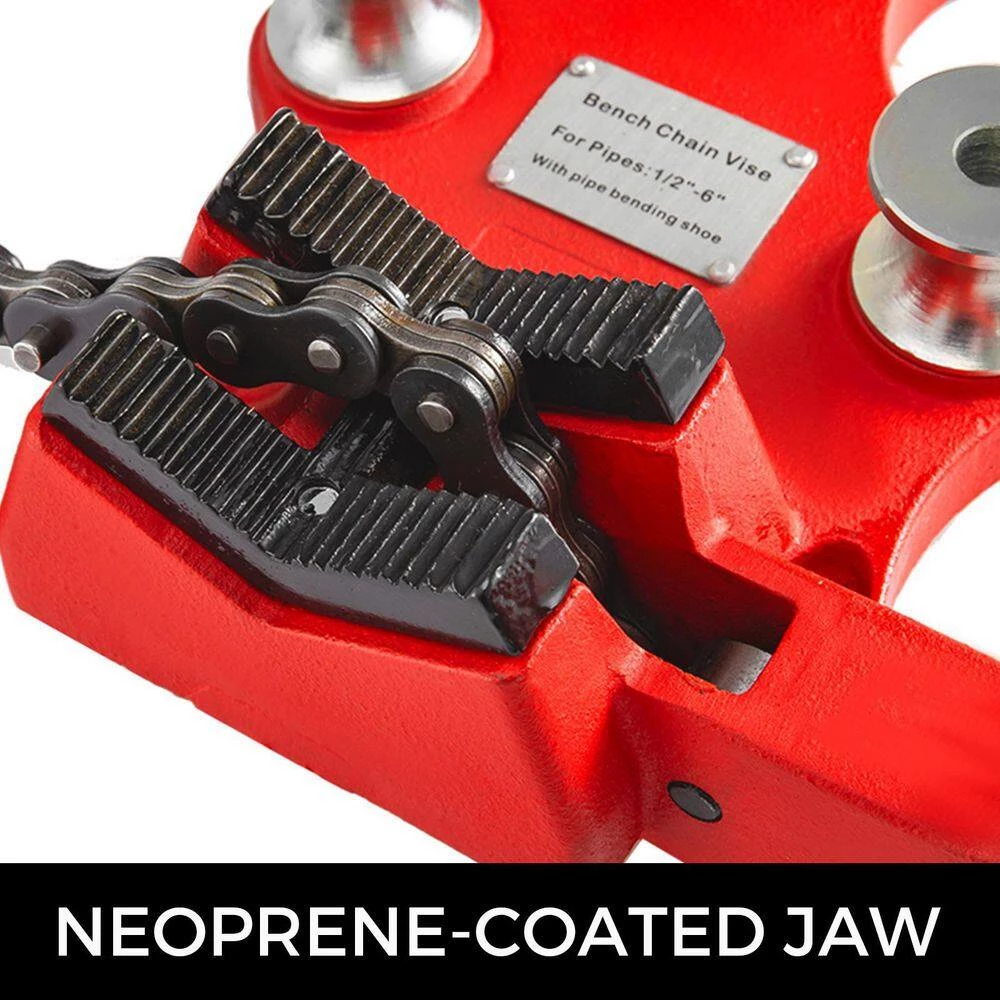 1/8 in. to 5 in. Screw Bench Chain Vises Pipe Capacity Heavy-Duty Bench Chain Pipe Vises (1-Piece) by VEVOR 5 1/8 in. to 5 in. Screw Bench Chain Vises Pipe Capacity Heavy-Duty Bench Chain Pipe Vises (1-Piece) by VEVOR - Image 5