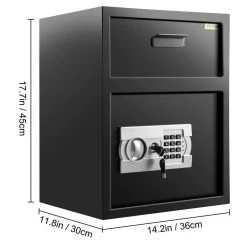 Digital Safe Box 1.7 cu. ft. Carbon Steel Electronic Code Lock Safe with Deposit Slot Safe Box for Home Hotel and Office by VEVOR -Bessey Sales vevor drop safes bxxtdshs000000001v0 76 1000