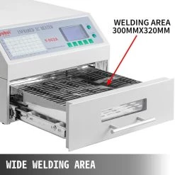 Reflow Soldering Machine 110-Volt Automatic Reflow Oven T962A 1500 Watt Professional Infrared Heater for PCB panels by VEVOR -Bessey Sales vevor multi process welders ctshlhjt 962asjk1v1 4f 1000