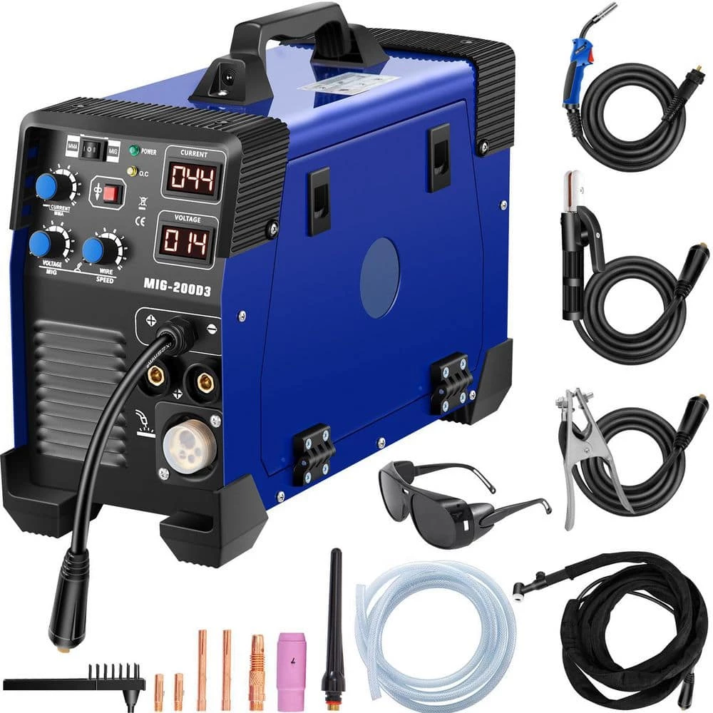 3 in 1 MIG/TIG/MMA Arc Welder 200 Amp Lift Welding Machine 220-Volt DC Portable with IGBT Inverter and Digital Display by VEVOR 1 3 in 1 MIG/TIG/MMA Arc Welder 200 Amp Lift Welding Machine 220-Volt DC Portable with IGBT Inverter and Digital Display by VEVOR