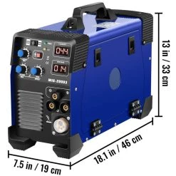 3 in 1 MIG/TIG/MMA Arc Welder 200 Amp Lift Welding Machine 220-Volt DC Portable with IGBT Inverter and Digital Display by VEVOR 14 3 in 1 MIG/TIG/MMA Arc Welder 200 Amp Lift Welding Machine 220-Volt DC Portable with IGBT Inverter and Digital Display by VEVOR -Bessey Sales vevor multi process welders dhjmig 2003in1001v4 76 1000