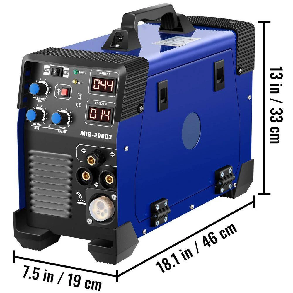 3 in 1 MIG/TIG/MMA Arc Welder 200 Amp Lift Welding Machine 220-Volt DC Portable with IGBT Inverter and Digital Display by VEVOR 7 3 in 1 MIG/TIG/MMA Arc Welder 200 Amp Lift Welding Machine 220-Volt DC Portable with IGBT Inverter and Digital Display by VEVOR - Image 7