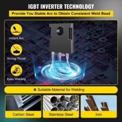 3 in 1 MMA/MIG/LIFT TIG Combo Welder 130 Amp 110-Volt IP21S Welding Machine with IGBT Inverter, Free Welding Wires Gun by VEVOR -Bessey Sales vevor multi process welders mighj130szhjm0001v1 4f 1000