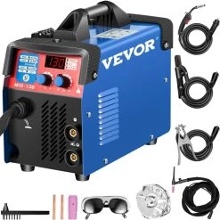 3 in 1 MMA/MIG/LIFT TIG Combo Welder 130 Amp 110-Volt IP21S Welding Machine with IGBT Inverter, Free Welding Wires Gun by VEVOR