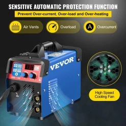 3 in 1 MMA/MIG/LIFT TIG Combo Welder 130 Amp 110-Volt IP21S Welding Machine with IGBT Inverter, Free Welding Wires Gun by VEVOR -Bessey Sales vevor multi process welders mighj130szhjm0001v1 fa 1000