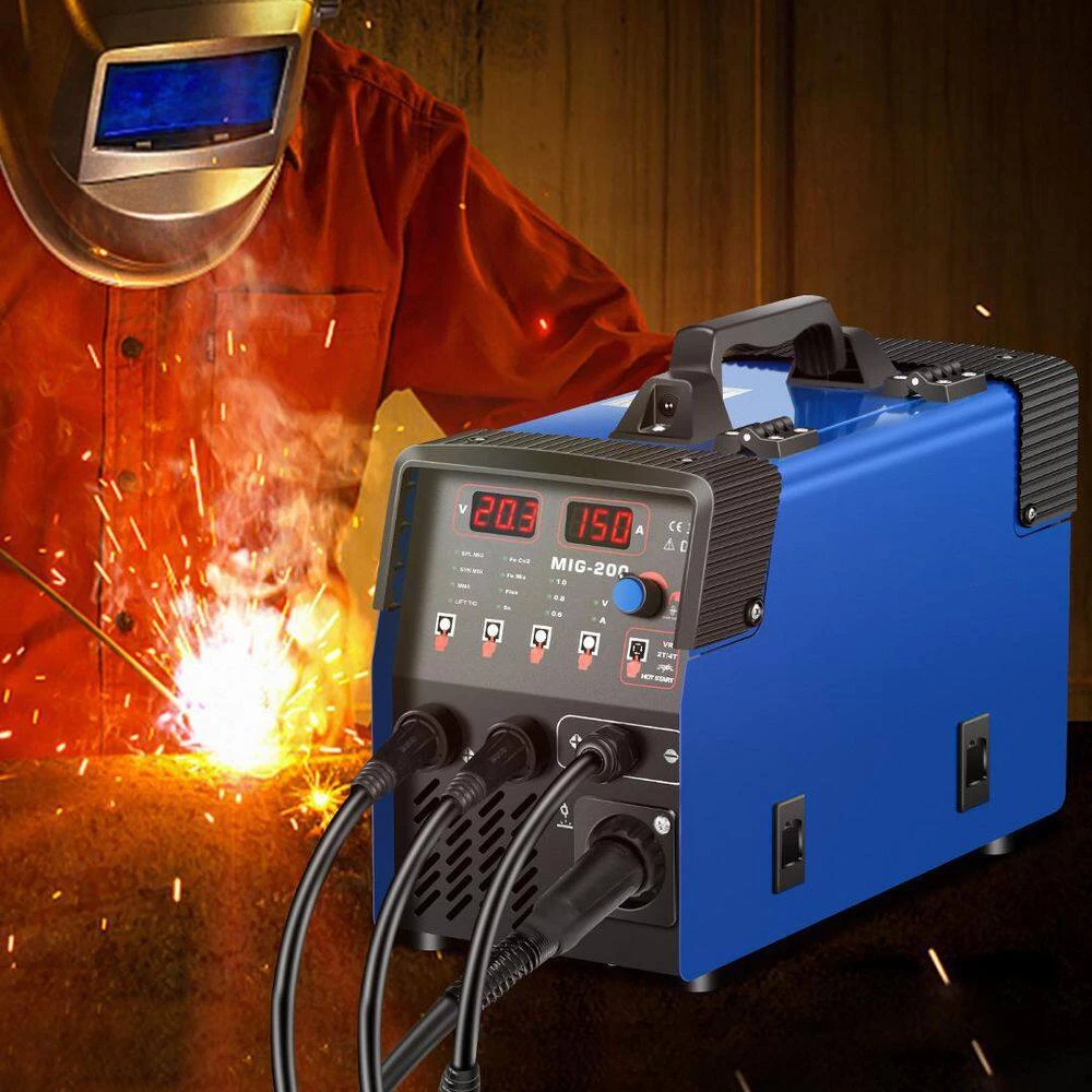 3 in 1 MMA/MIG/LIFT TIG Welder 200 Amp Welding Machine 110/220 Volt Flux Core Portable with 1 KG Welding Wire Stick by VEVOR 8 3 in 1 MMA/MIG/LIFT TIG Welder 200 Amp Welding Machine 110/220 Volt Flux Core Portable with 1 KG Welding Wire Stick by VEVOR - Image 8