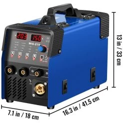 3 in 1 MMA/MIG/LIFT TIG Welder 270 Amp Welding Machine Flux Core Portable with 1 KG Welding Wire Stick Welding Gun by VEVOR 14 3 in 1 MMA/MIG/LIFT TIG Welder 270 Amp Welding Machine Flux Core Portable with 1 KG Welding Wire Stick Welding Gun by VEVOR -Bessey Sales vevor multi process welders mighj270szhsdy001m9 76 1000