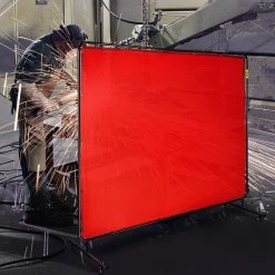 Welding Protection Screen with Frame 8 ft. x 6 ft. Welding Curtain with 4 Wheels Flame-Resistant Portable Light-Proof by VEVOR -Bessey Sales vevor welding accessories gbhjcl6x8dkjhs001v0 31 1000