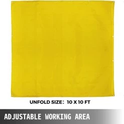 10 ft. x 10 ft. Emergency Fire Blanket Fiberglass Heat Resists 1022°F Welding Mat with Carry Bag, Gold by VEVOR -Bessey Sales vevor welding accessories ht10x10gd00000001v0 1f 1000