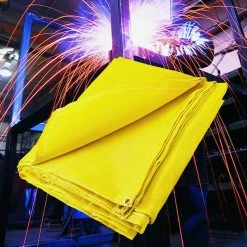 10 ft. x 10 ft. Emergency Fire Blanket Fiberglass Heat Resists 1022°F Welding Mat with Carry Bag, Gold by VEVOR -Bessey Sales vevor welding accessories ht10x10gd00000001v0 31 1000