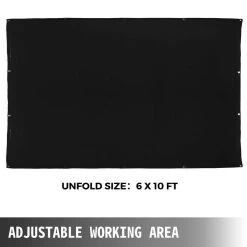 Welding Blanket 6 ft. x 10 ft. Portable Fire Retardant Blanket Fiberglass with Carry Bag, Black by VEVOR -Bessey Sales vevor welding accessories ht6x10hs000000001v0 1f 1000