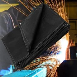 Welding Blanket 6 ft. x 10 ft. Portable Fire Retardant Blanket Fiberglass with Carry Bag, Black by VEVOR -Bessey Sales vevor welding accessories ht6x10hs000000001v0 31 1000