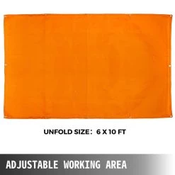 Welding Blanket 6 ft. x 10 ft. Portable Fire Retardant Blanket Fiberglass With Carry Bag, Orange by VEVOR 11 Welding Blanket 6 ft. x 10 ft. Portable Fire Retardant Blanket Fiberglass With Carry Bag, Orange by VEVOR -Bessey Sales vevor welding accessories ht6x10js000000001v0 1f 1000