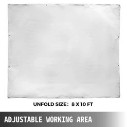 Welding Blanket 8 ft. x 10 ft. Portable Fire Retardant Mat Fiberglass with Carry Bag, White by VEVOR 11 Welding Blanket 8 ft. x 10 ft. Portable Fire Retardant Mat Fiberglass with Carry Bag, White by VEVOR -Bessey Sales vevor welding accessories ht8x10bs000000001v0 1f 1000