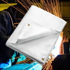 Welding Blanket 8 ft. x 10 ft. Portable Fire Retardant Mat Fiberglass with Carry Bag, White by VEVOR 15 Welding Blanket 8 ft. x 10 ft. Portable Fire Retardant Mat Fiberglass with Carry Bag, White by VEVOR -Bessey Sales vevor welding accessories ht8x10bs000000001v0 31 1000