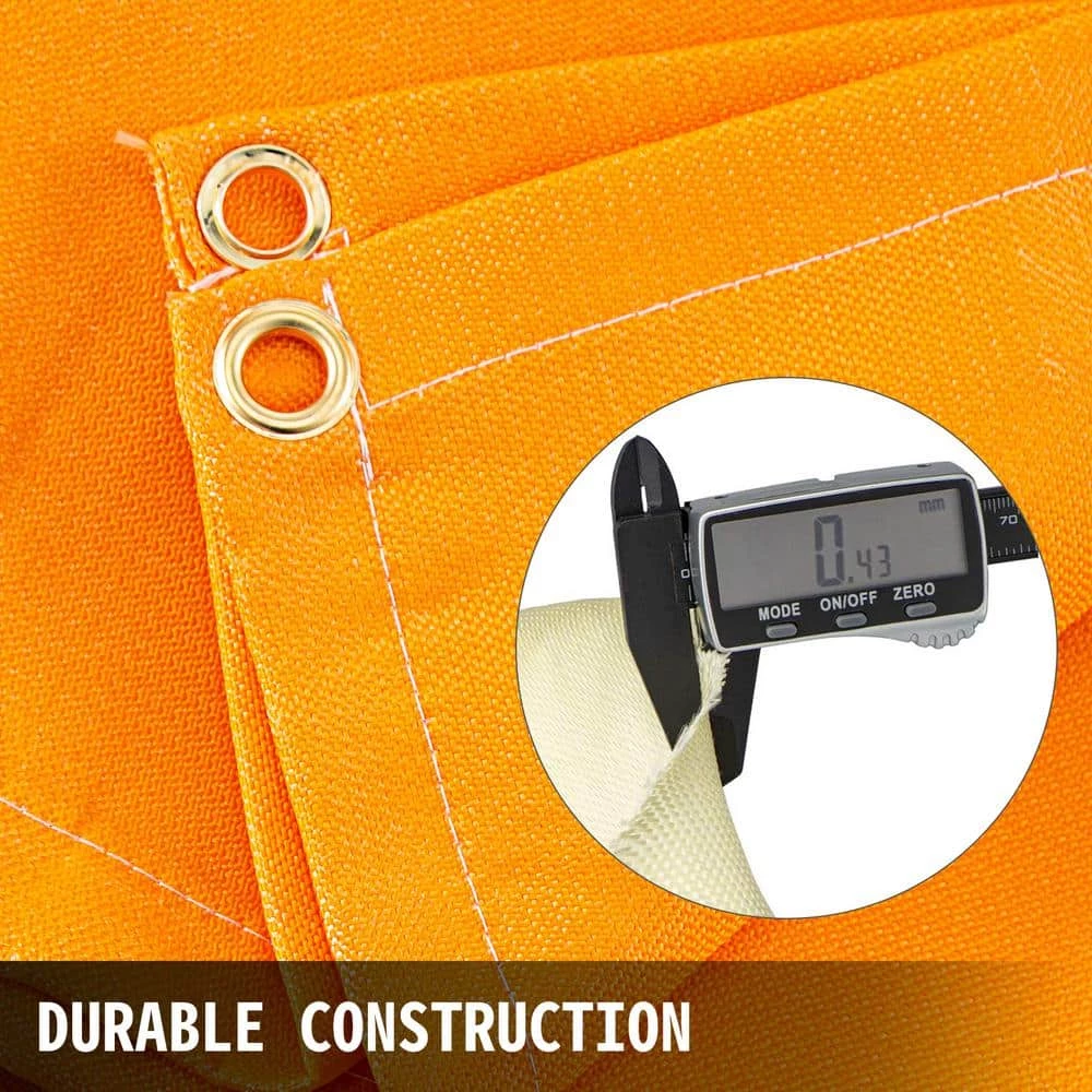 8 ft. x 10 ft. Emergency Fire Blanket Fiberglass Heat Resists 1022°F Welding Mat with Carry Bag, Orange by VEVOR 3 8 ft. x 10 ft. Emergency Fire Blanket Fiberglass Heat Resists 1022°F Welding Mat with Carry Bag, Orange by VEVOR - Image 3