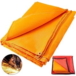 Bessey Sales 10 8 ft. x 10 ft. Emergency Fire Blanket Fiberglass Heat Resists 1022°F Welding Mat with Carry Bag, Orange by VEVOR