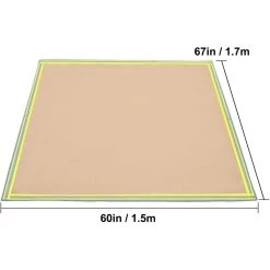 Emergency Fire Pit Mat 67 in. x 60 in. Welding Blanket 1022°F Fiberglass with 10 Steel Grommets for BBQ Oven Stove by VEVOR -Bessey Sales vevor welding accessories hthsbddw67x60n6udv0 76 1000