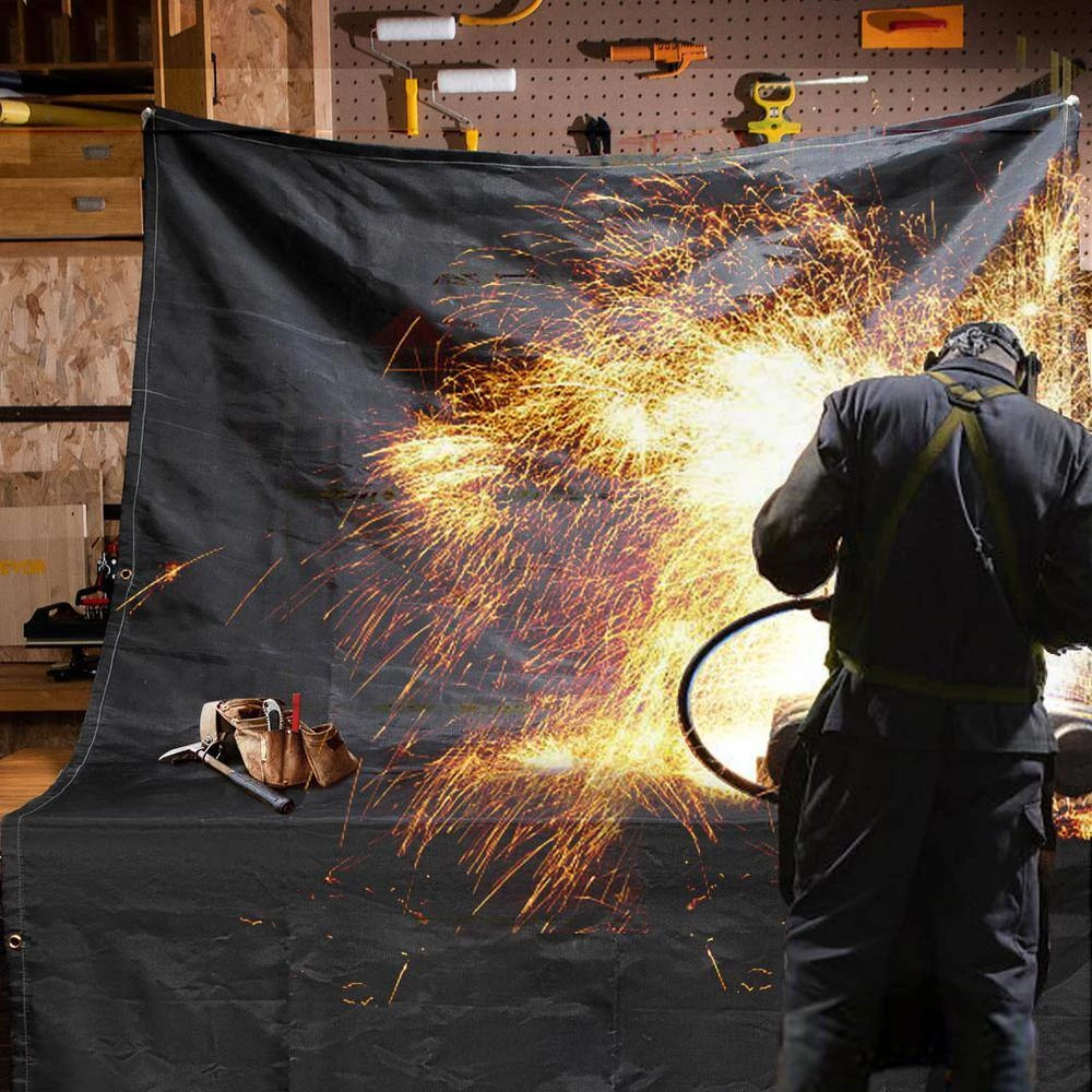 2PCS 6 ft. x 10 ft. Emergency Fire Blanket Fiberglass Heat Resists 1022°F Welding Mat with Carry Bag, Black by VEVOR 8 2PCS 6 ft. x 10 ft. Emergency Fire Blanket Fiberglass Heat Resists 1022°F Welding Mat with Carry Bag, Black by VEVOR - Image 8