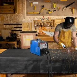 2 Pack Fire Welding Blankets 8 ft. x 10 ft. Flame Retardant Blanket 1022°F with 12 Brass Grommets, Black by VEVOR -Bessey Sales vevor welding accessories hthsjbdd8x1026zrcv0 31 1000