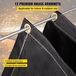 2 Pack Fire Welding Blankets 8 ft. x 10 ft. Flame Retardant Blanket 1022°F with 12 Brass Grommets, Black by VEVOR -Bessey Sales vevor welding accessories hthsjbdd8x1026zrcv0 44 1000