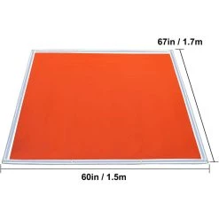 Square Fire Pit Mat 67 in. x 60 in. Fireproof Mat 1022°F with 10 Grommets and 6 Silver Hooks, Red by VEVOR 14 Square Fire Pit Mat 67 in. x 60 in. Fireproof Mat 1022°F with 10 Grommets and 6 Silver Hooks, Red by VEVOR -Bessey Sales vevor welding accessories htxthbdd67x6055w3v0 76 1000
