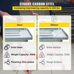 Welding Table 30 in. x 20 in. Portable Welding Sawhorse Bench 3x1.1 in. Slots Steel with Casters Retractable Guide Rails by VEVOR -Bessey Sales vevor welding kits hjt3020yc00000001v0 44 1000