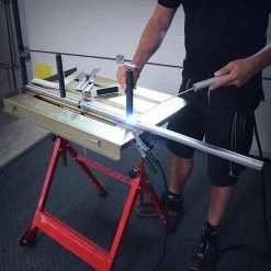 Welding Table 36 in. x 20 in. Steel Welding Bench Sawhorse Adjustable Angle Height with Casters Retractable Guide Rails by VEVOR -Bessey Sales vevor welding kits hjt3620yc00000001v0 31 1000