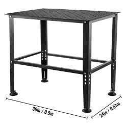 36 in. x 24 in. Welding Table 600 lbs.Adjustable Sawhorse Workbench Carbon Steel 0.12 in. Thick with Accessories, Gray by VEVOR -Bessey Sales vevor welding kits hjtkkvfxzr1fbl712v0 76 1000