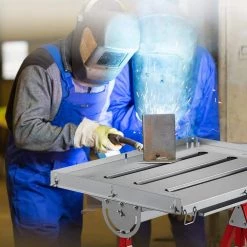 Folding Welding Table 30 in. x 20 in. Sawhorse Workbench 400 lbs. Adjustable with Casters Retractable Guide Rails by VEVOR -Bessey Sales vevor welding kits hjtycybd130209volv0 31 1000